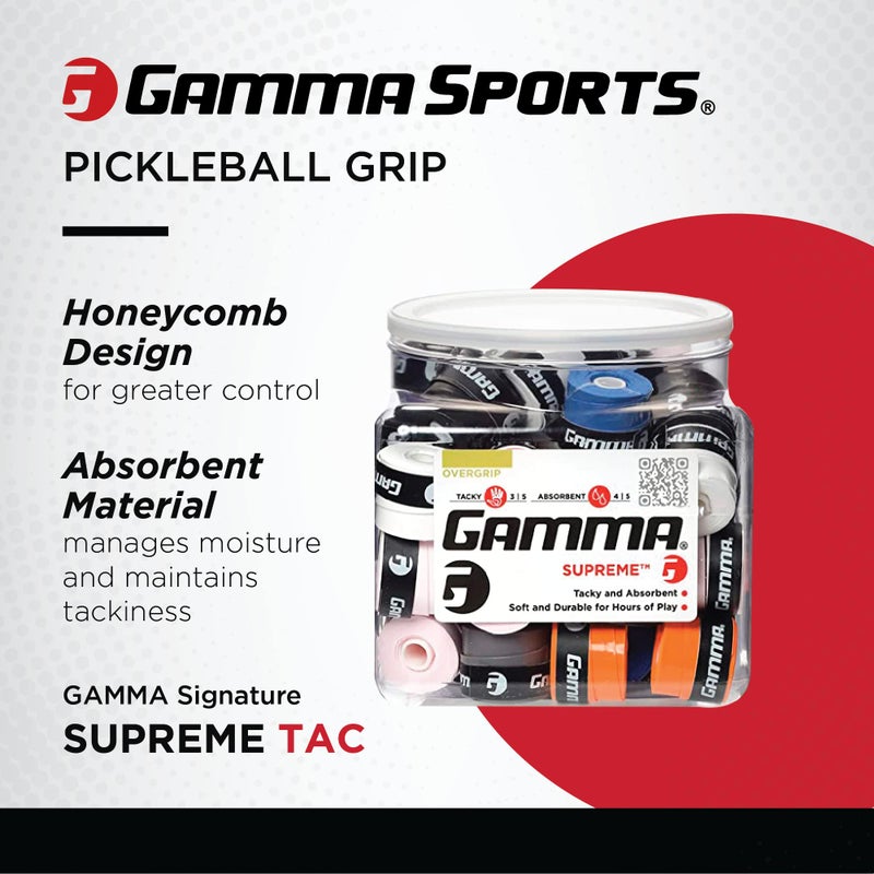 GAMMA unisex adult 60 Jar supreme overgrip, Assorted, Jar US - Image 2